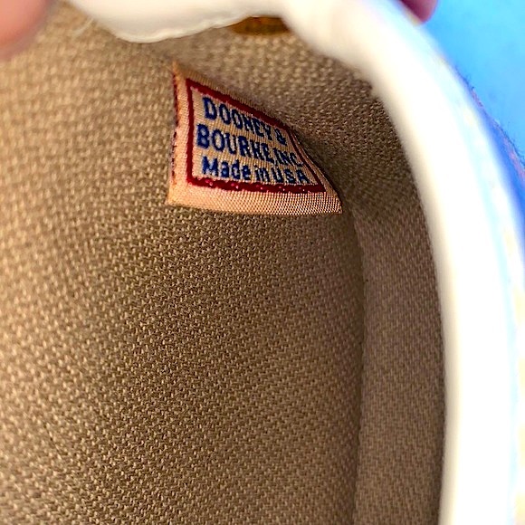 DOONEY & BOURKE WRISTLET BLUE JEAN GREEN ORANGE RED YELLOW PAINT LEATHER Y2K - Picture 8 of 9